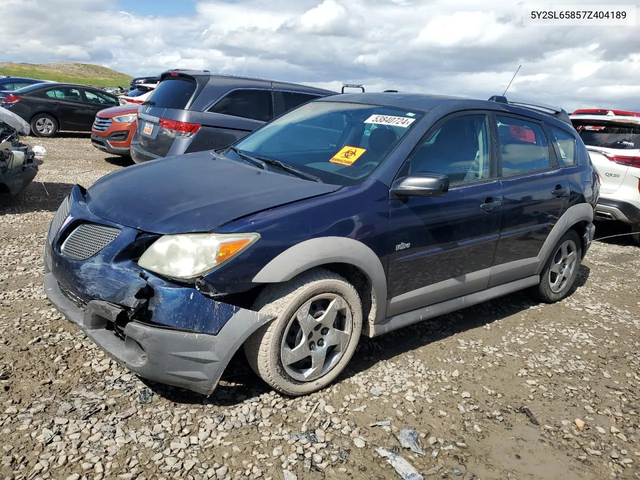 2007 Pontiac Vibe VIN: 5Y2SL65857Z404189 Lot: 53840724