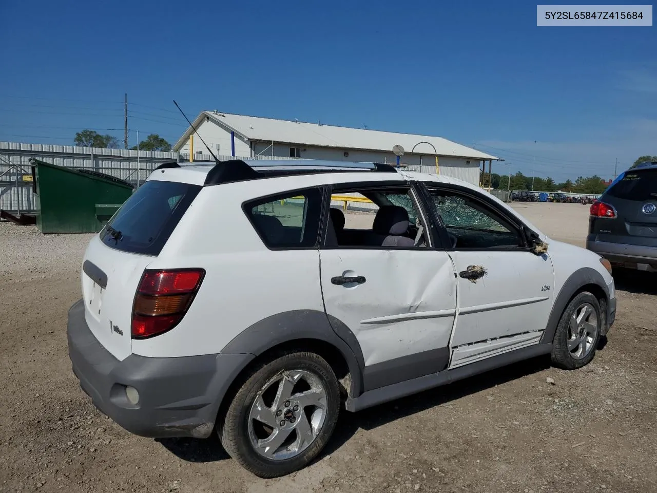 2007 Pontiac Vibe VIN: 5Y2SL65847Z415684 Lot: 55374074