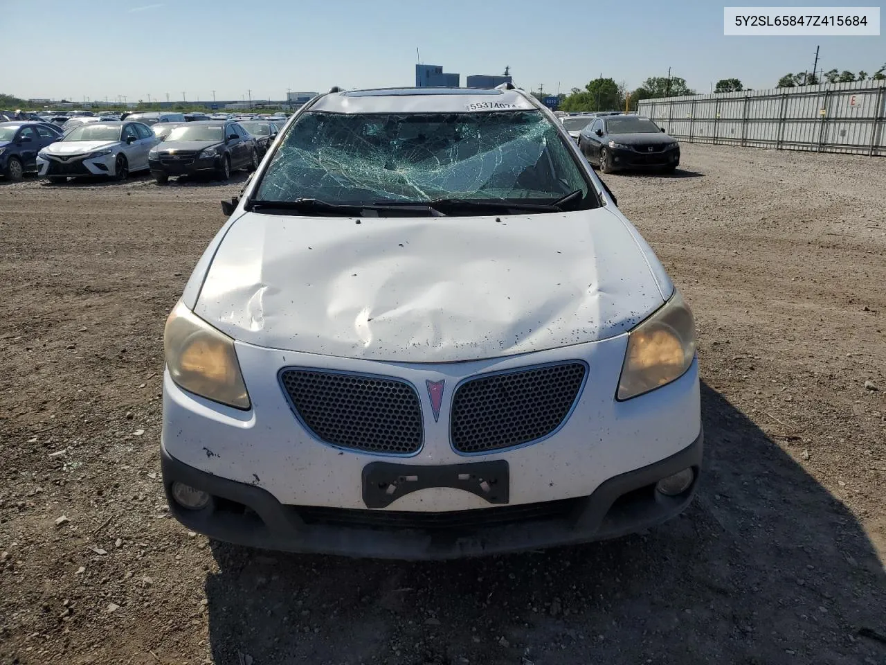 2007 Pontiac Vibe VIN: 5Y2SL65847Z415684 Lot: 55374074