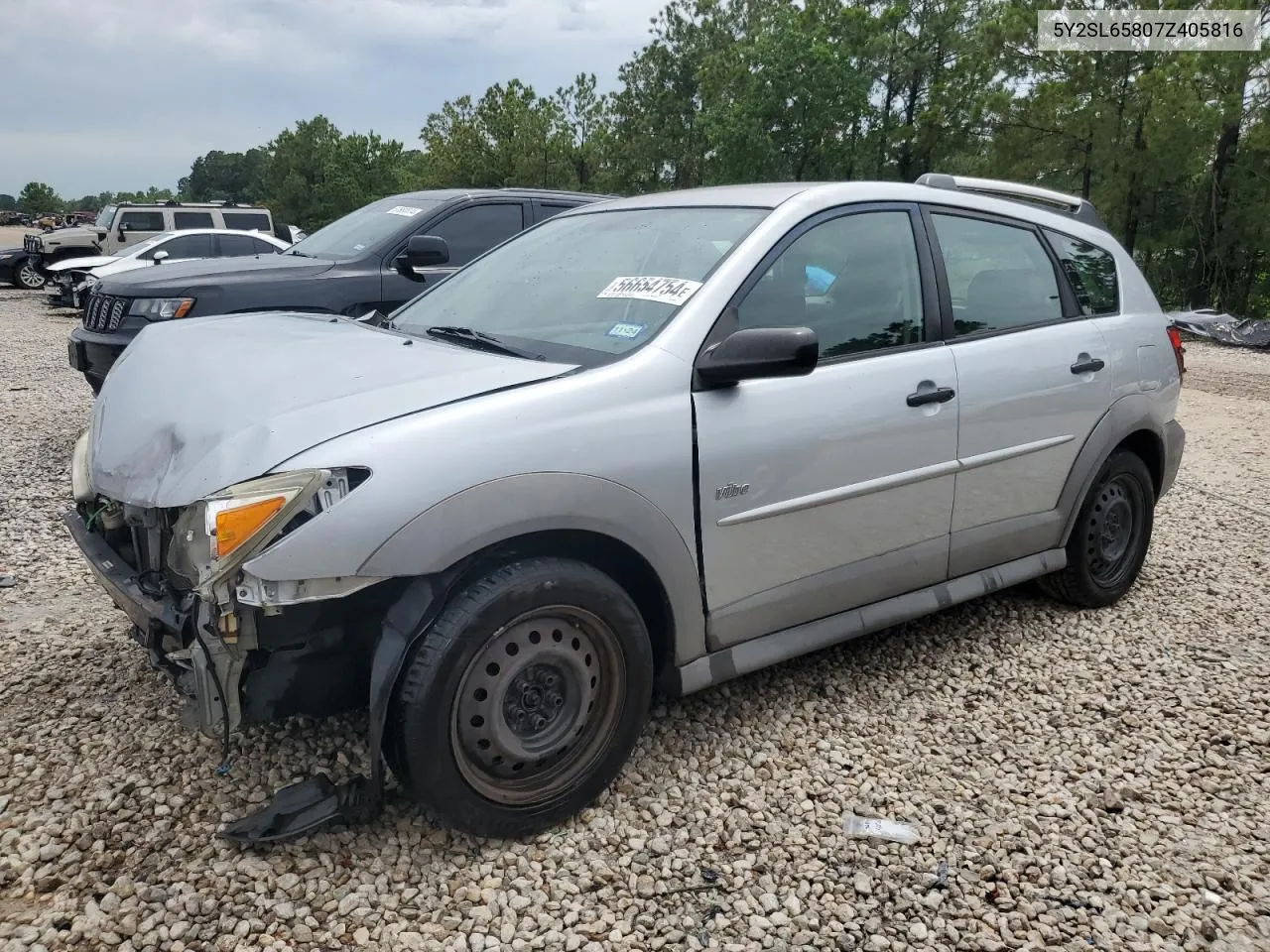 2007 Pontiac Vibe VIN: 5Y2SL65807Z405816 Lot: 56654754