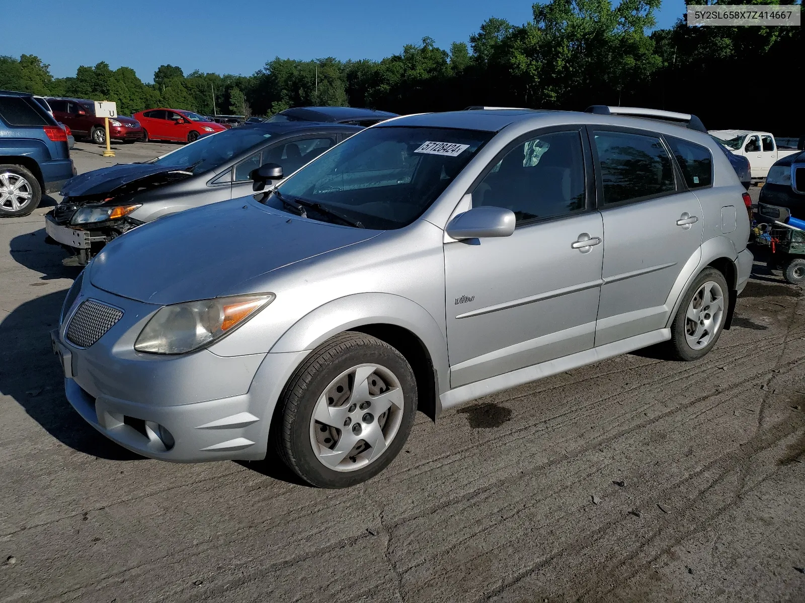 2007 Pontiac Vibe VIN: 5Y2SL658X7Z414667 Lot: 57128424