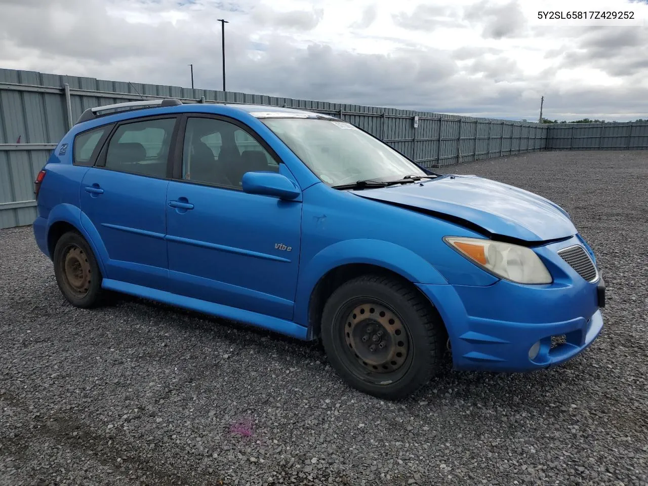 2007 Pontiac Vibe VIN: 5Y2SL65817Z429252 Lot: 57713964