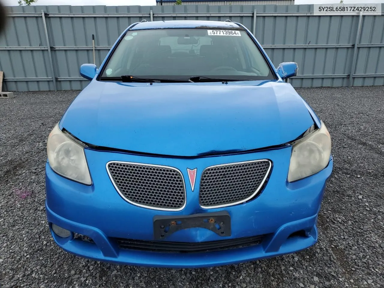 2007 Pontiac Vibe VIN: 5Y2SL65817Z429252 Lot: 57713964