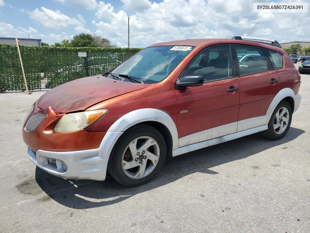 2007 Pontiac Vibe VIN: 5Y2SL65807Z426391 Lot: 57895674