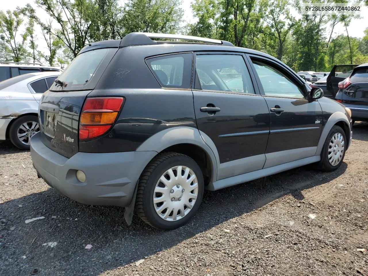 2007 Pontiac Vibe VIN: 5Y2SL65867Z440862 Lot: 58890054