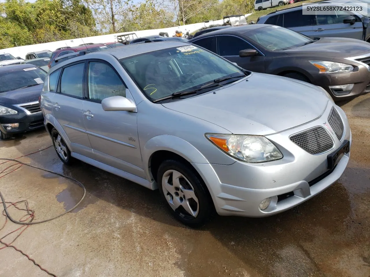 2007 Pontiac Vibe VIN: 5Y2SL658X7Z422123 Lot: 71257693