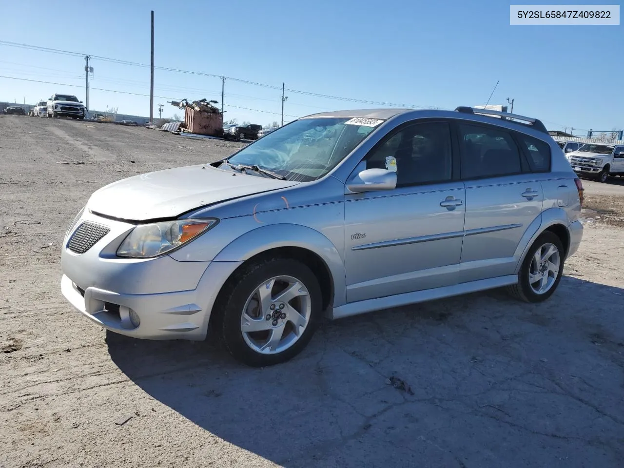 2007 Pontiac Vibe VIN: 5Y2SL65847Z409822 Lot: 81045593