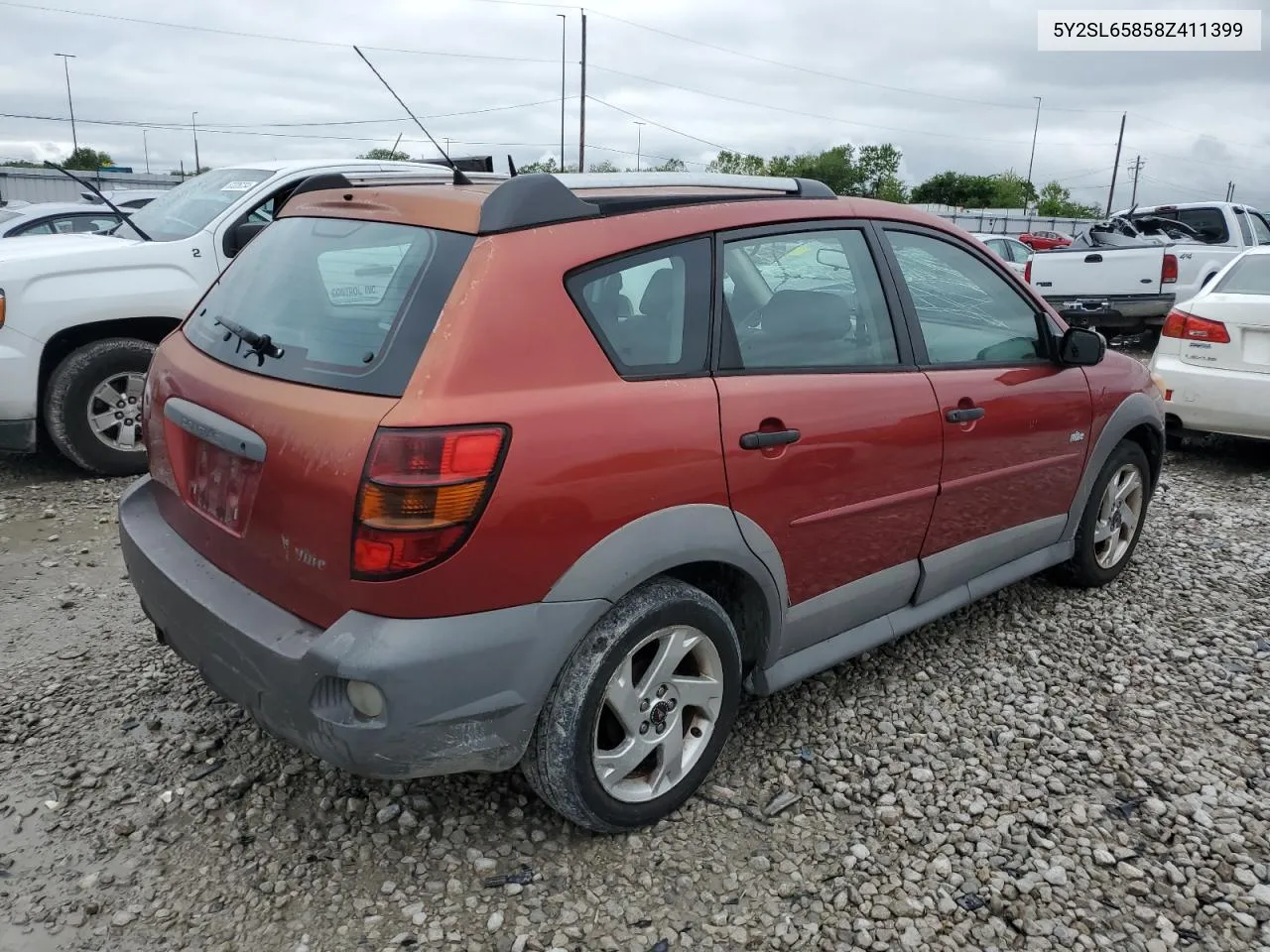 2008 Pontiac Vibe VIN: 5Y2SL65858Z411399 Lot: 52848184