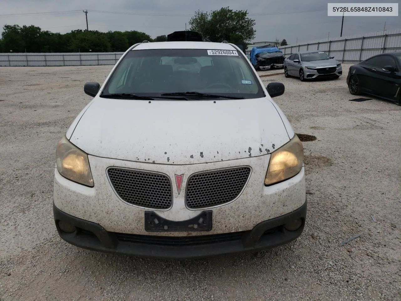 2008 Pontiac Vibe VIN: 5Y2SL65848Z410843 Lot: 52926004