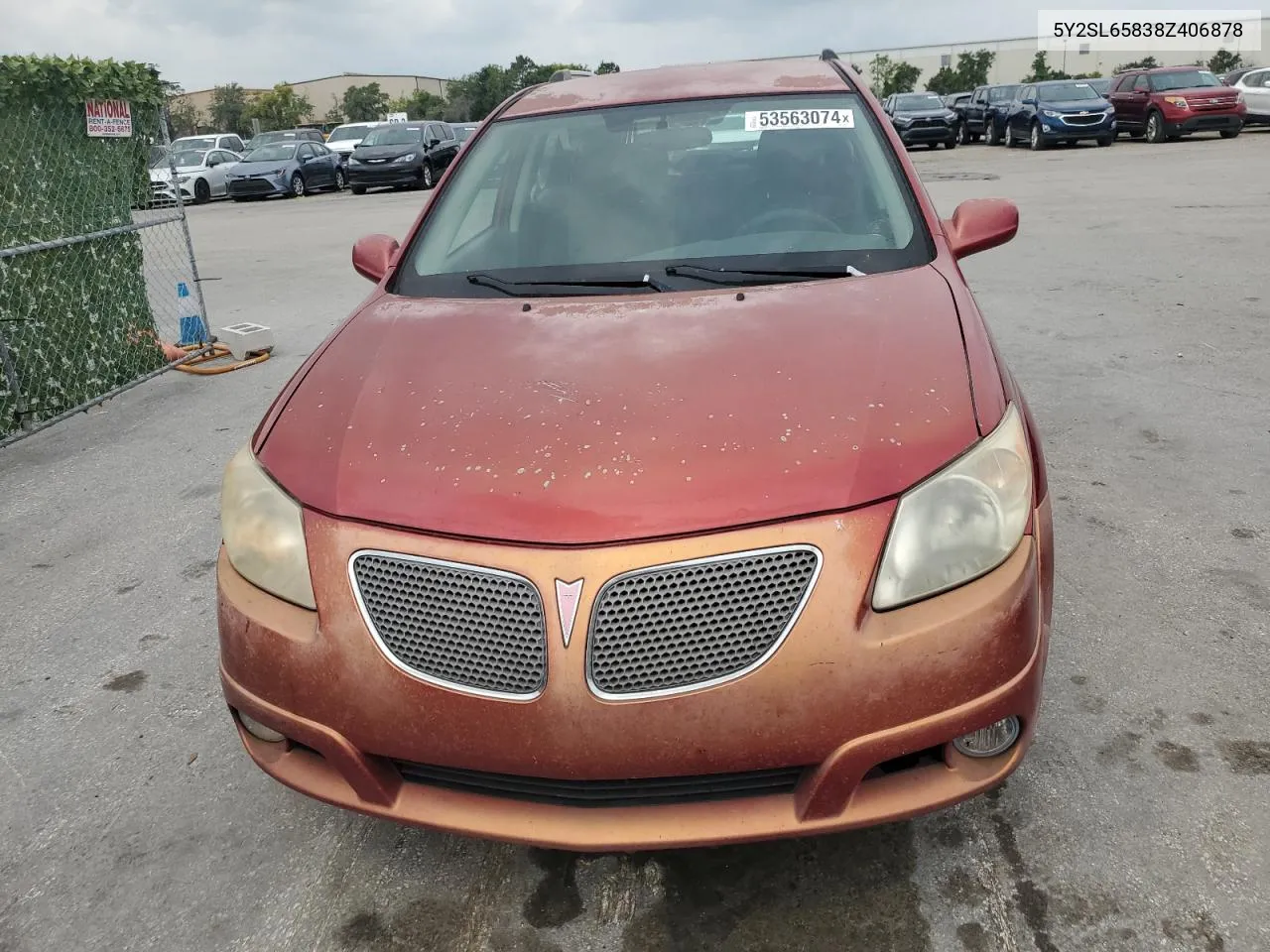 2008 Pontiac Vibe VIN: 5Y2SL65838Z406878 Lot: 53563074