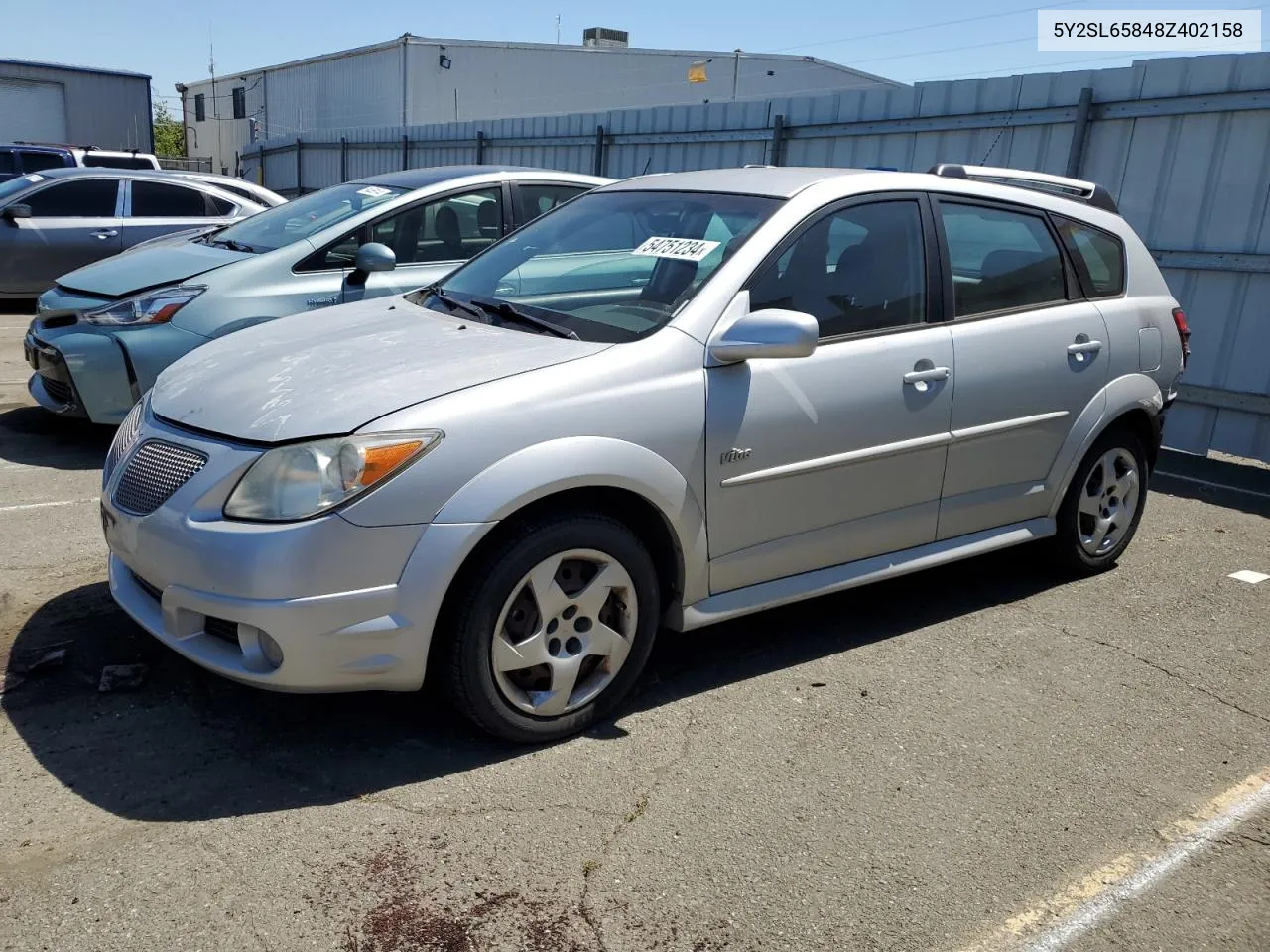 2008 Pontiac Vibe VIN: 5Y2SL65848Z402158 Lot: 54751234