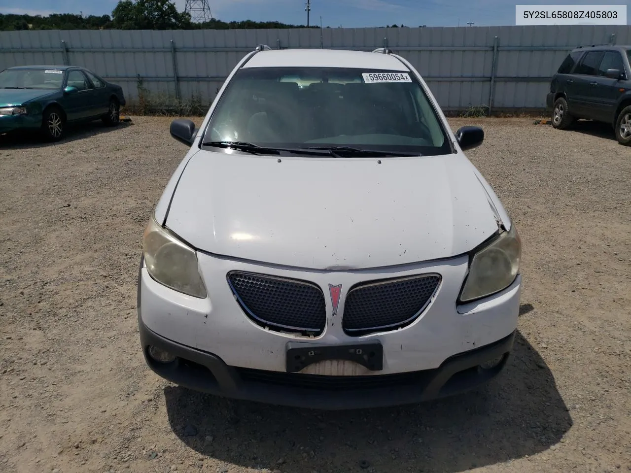 2008 Pontiac Vibe VIN: 5Y2SL65808Z405803 Lot: 59660054