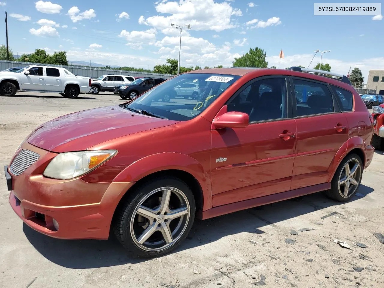 2008 Pontiac Vibe VIN: 5Y2SL67808Z419889 Lot: 60715564