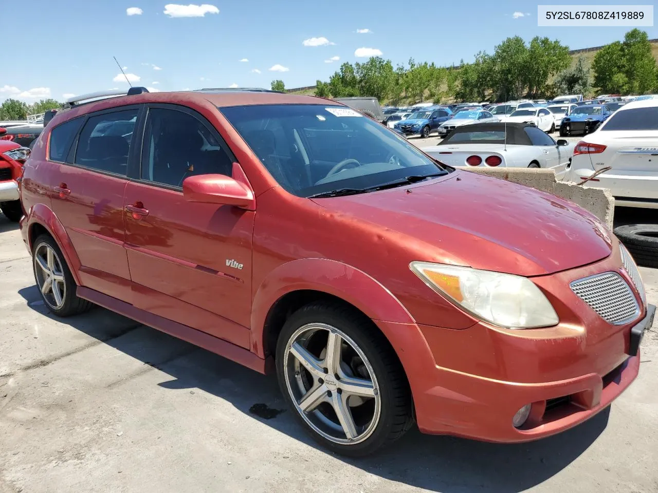 2008 Pontiac Vibe VIN: 5Y2SL67808Z419889 Lot: 60715564