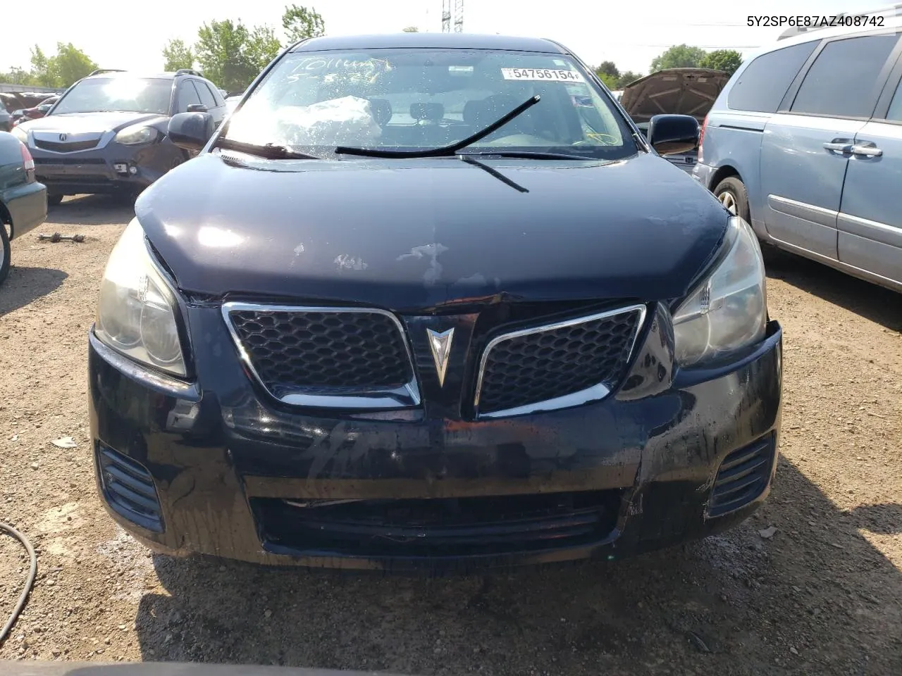 2010 Pontiac Vibe VIN: 5Y2SP6E87AZ408742 Lot: 54756154