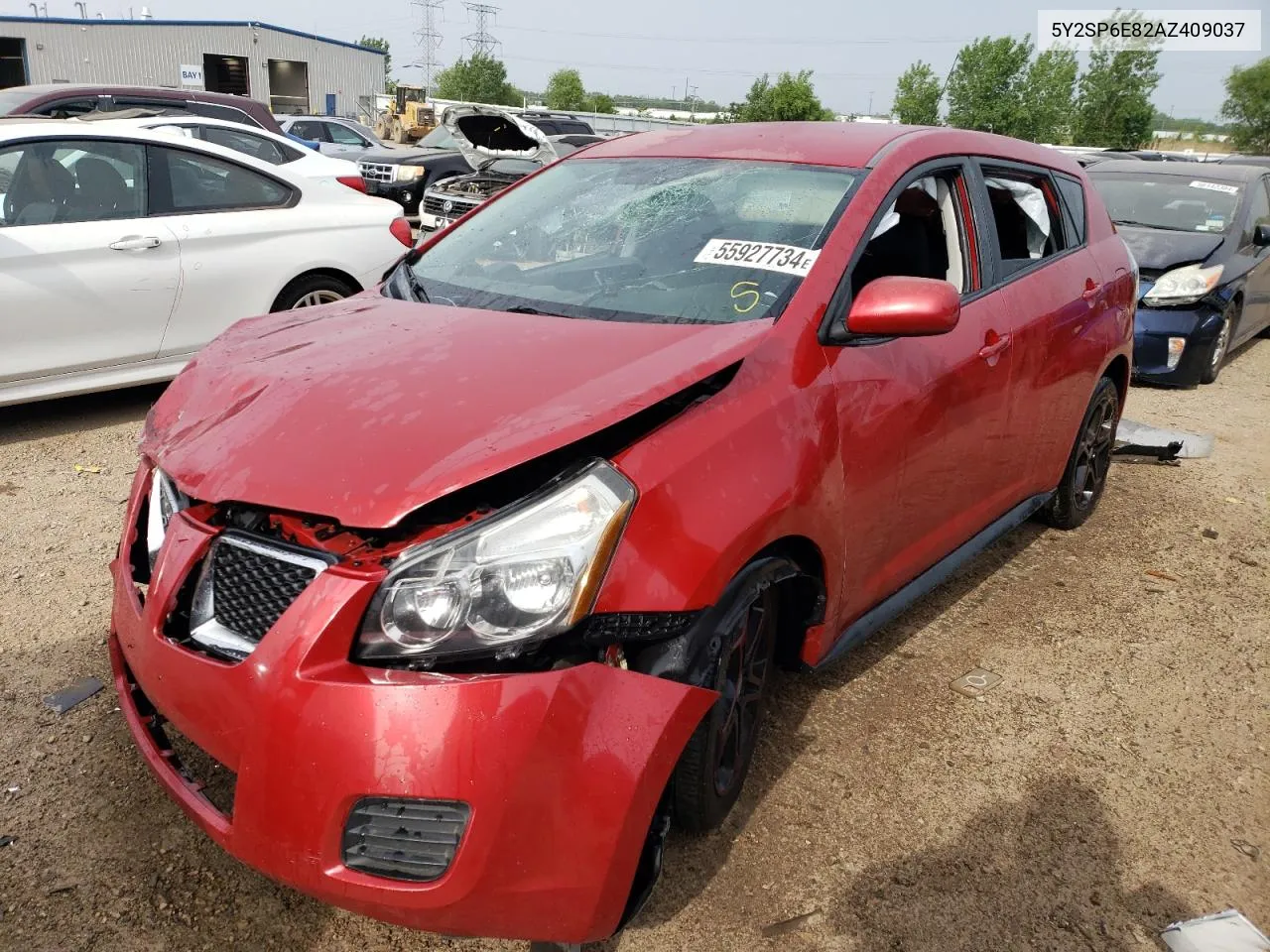 2010 Pontiac Vibe VIN: 5Y2SP6E82AZ409037 Lot: 55927734