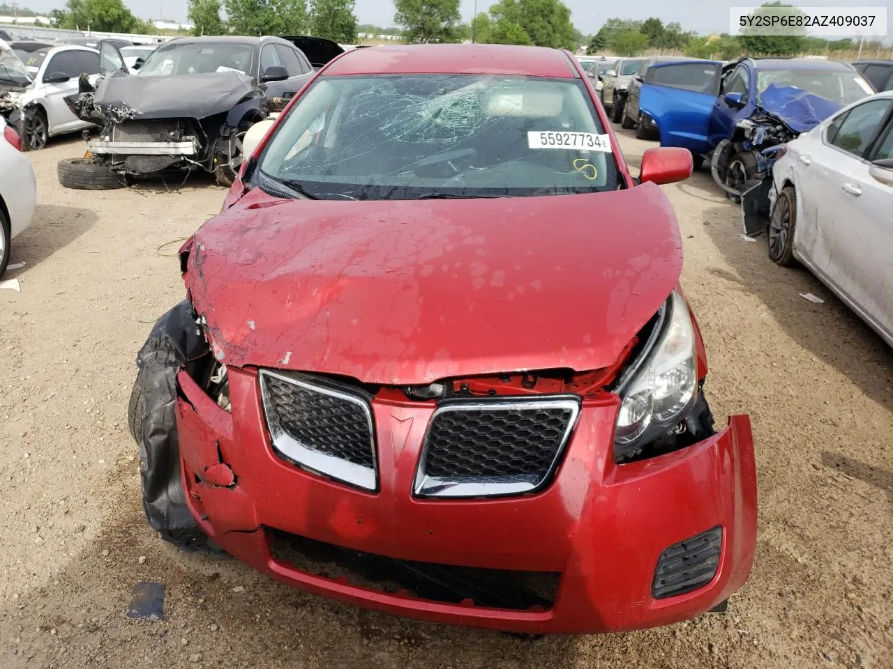 2010 Pontiac Vibe VIN: 5Y2SP6E82AZ409037 Lot: 55927734