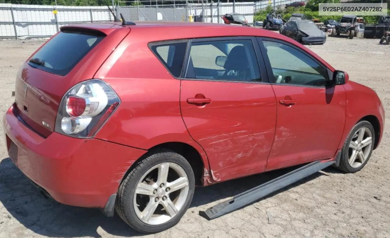 2010 Pontiac Vibe VIN: 5Y2SP6E02AZ407282 Lot: 58737394