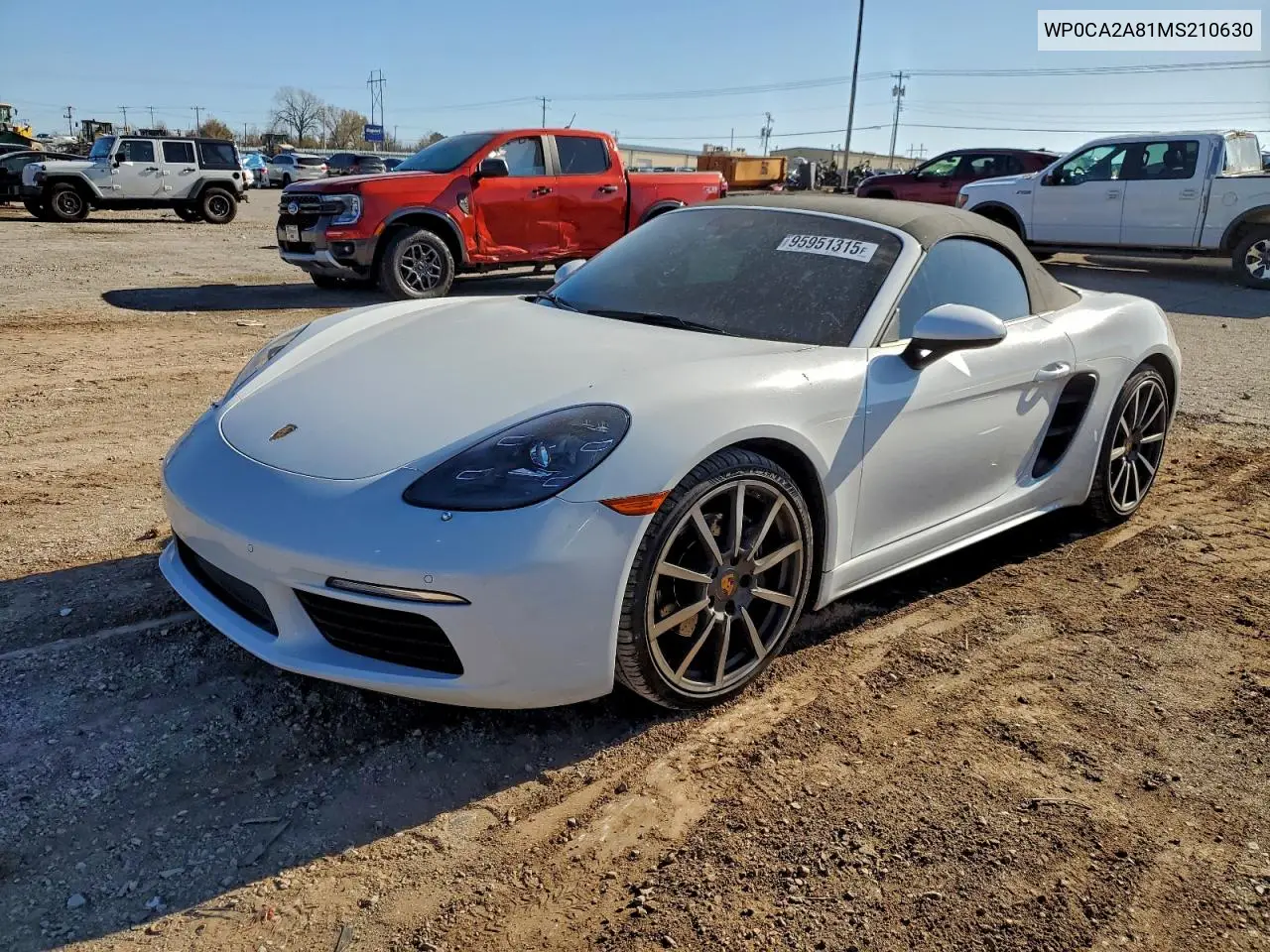 WP0CA2A81MS210630 2021 Porsche Boxster Base