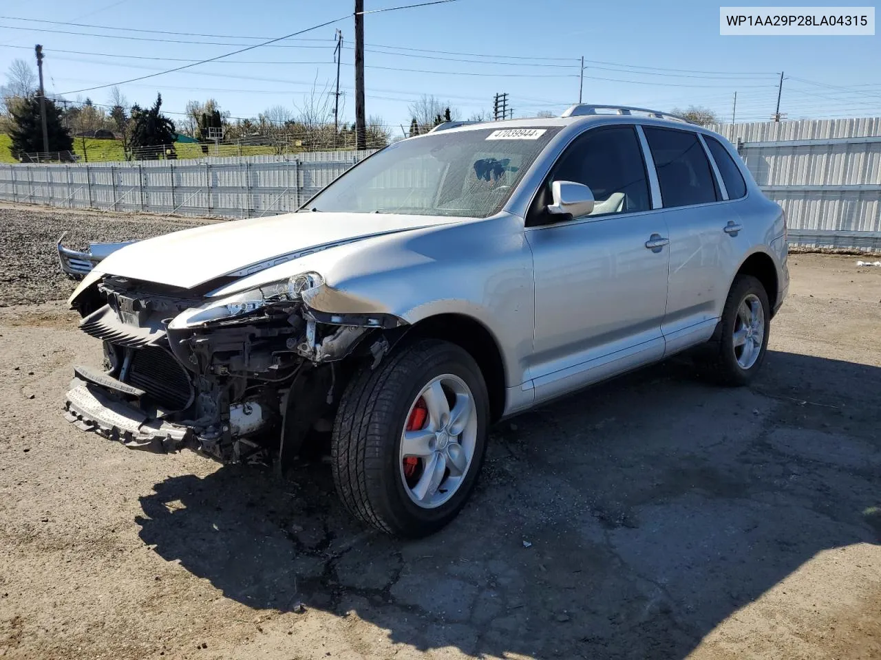 2008 Porsche Cayenne VIN: WP1AA29P28LA04315 Lot: 47039944