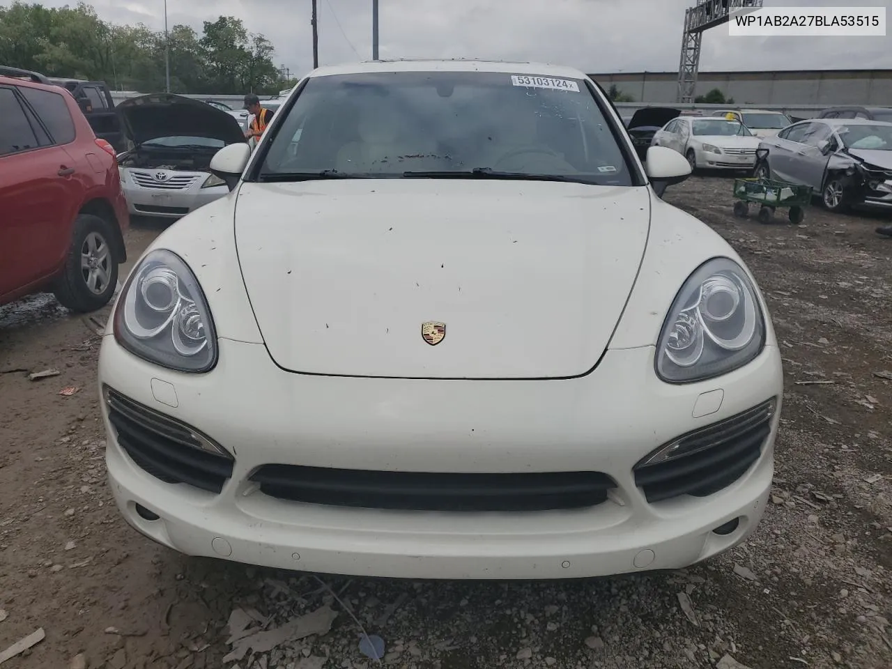 2011 Porsche Cayenne S VIN: WP1AB2A27BLA53515 Lot: 53103124