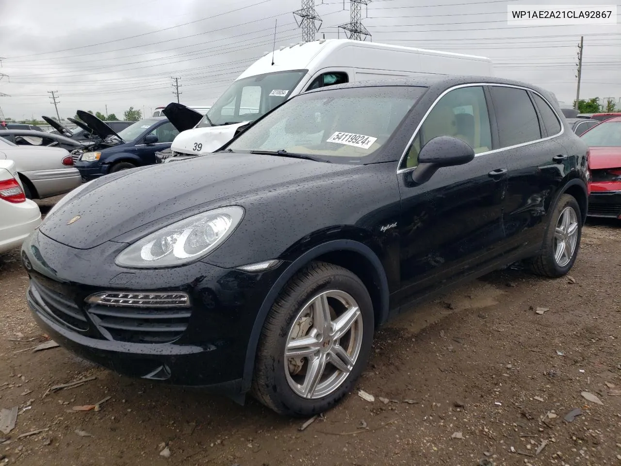 2012 Porsche Cayenne S Hybrid VIN: WP1AE2A21CLA92867 Lot: 54119924