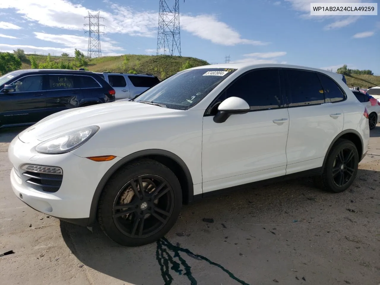 2012 Porsche Cayenne S VIN: WP1AB2A24CLA49259 Lot: 57482804