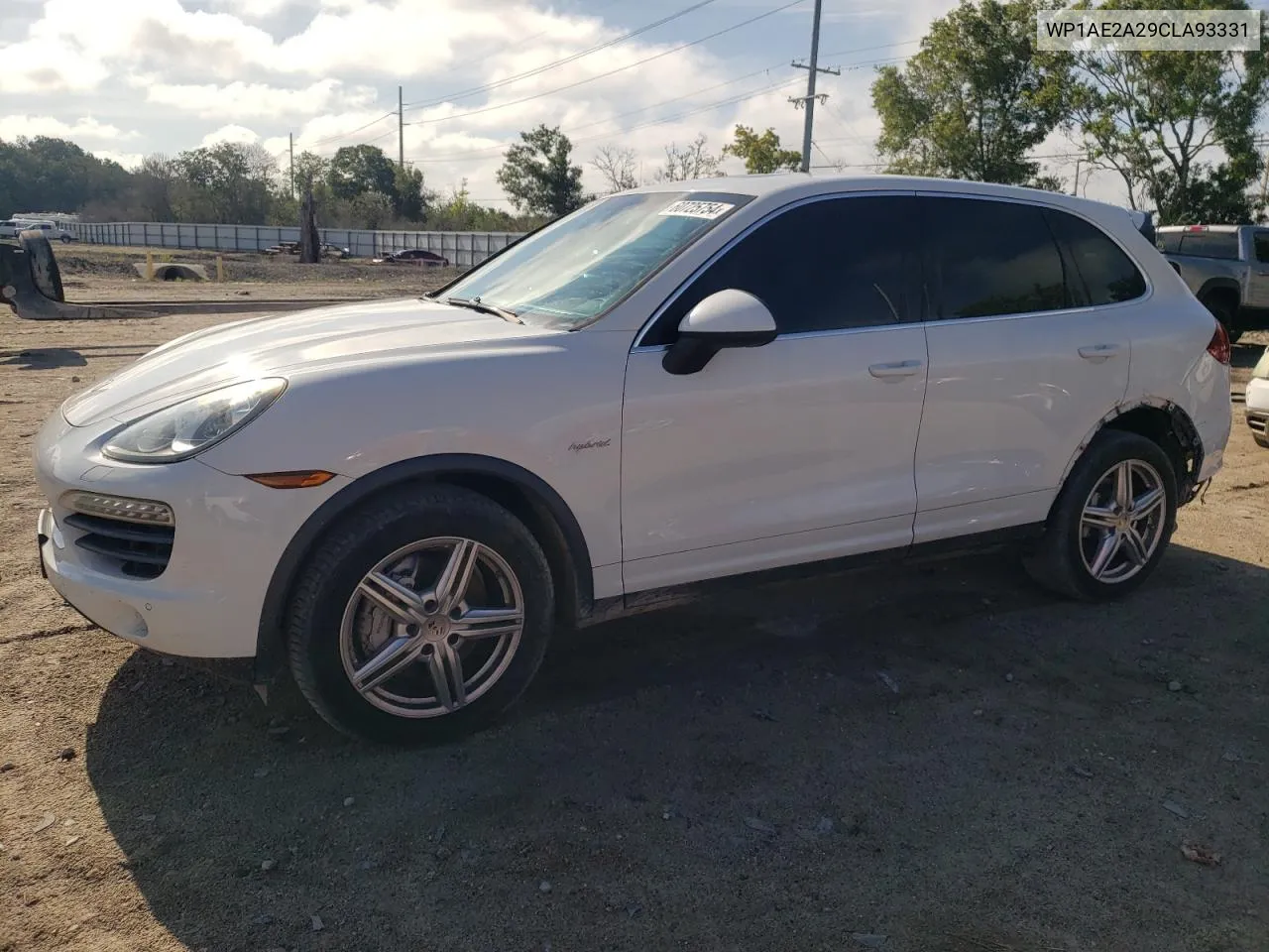 2012 Porsche Cayenne S Hybrid VIN: WP1AE2A29CLA93331 Lot: 60725754