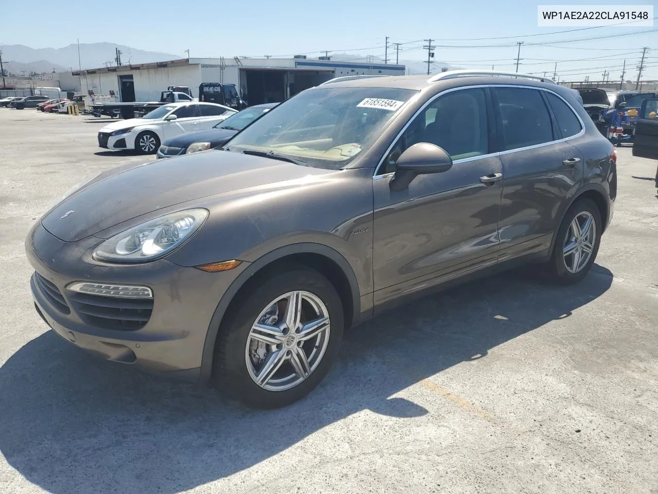 2012 Porsche Cayenne S Hybrid VIN: WP1AE2A22CLA91548 Lot: 61851594