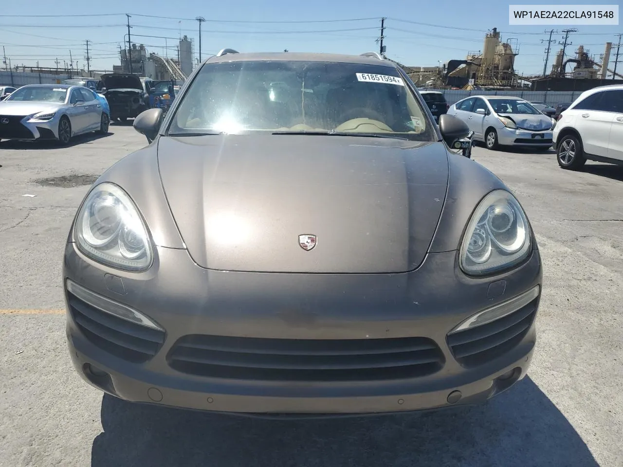 2012 Porsche Cayenne S Hybrid VIN: WP1AE2A22CLA91548 Lot: 61851594