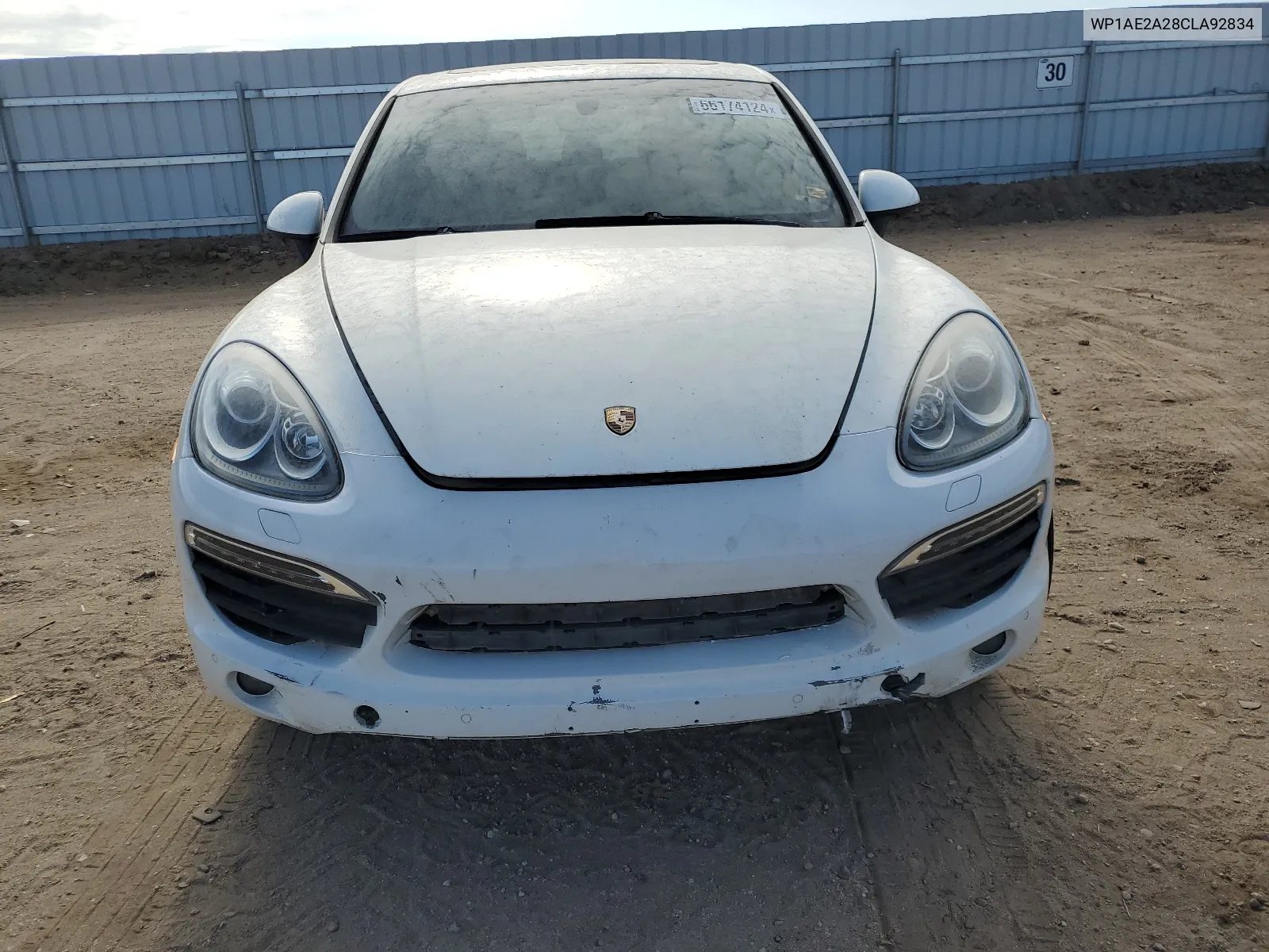 2012 Porsche Cayenne S Hybrid VIN: WP1AE2A28CLA92834 Lot: 66174124