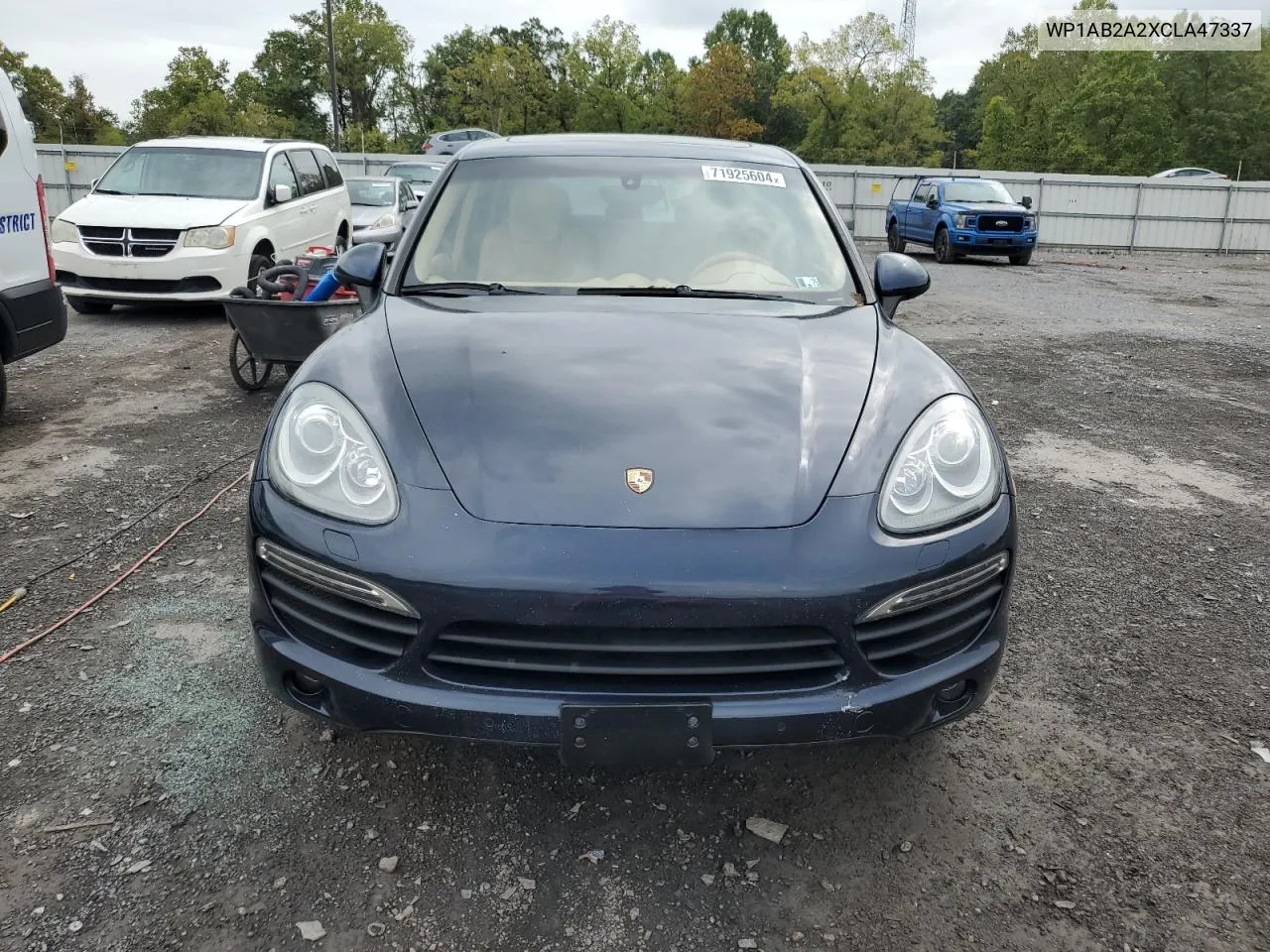 2012 Porsche Cayenne S VIN: WP1AB2A2XCLA47337 Lot: 71925604