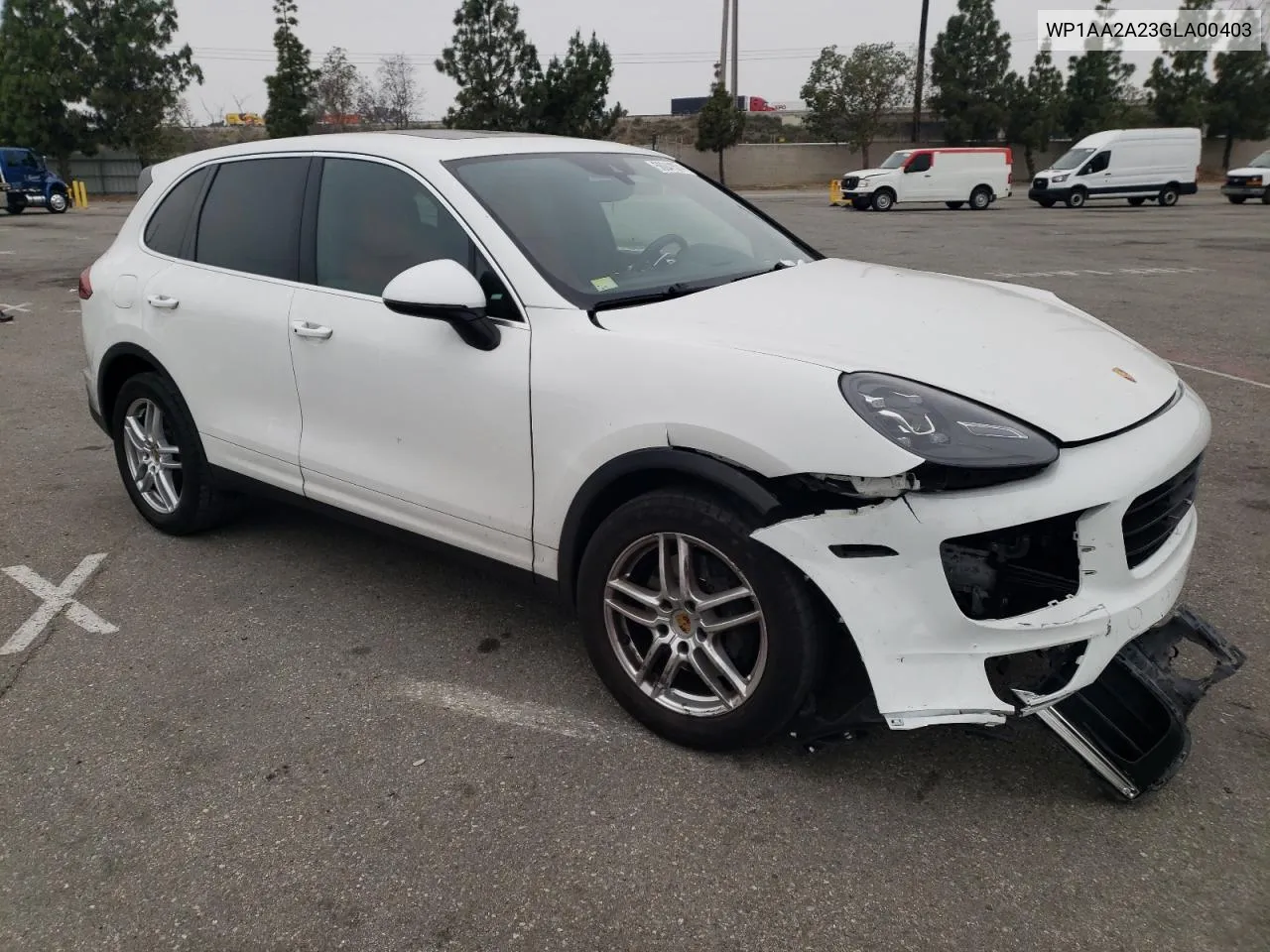 WP1AA2A23GLA00403 2016 Porsche Cayenne