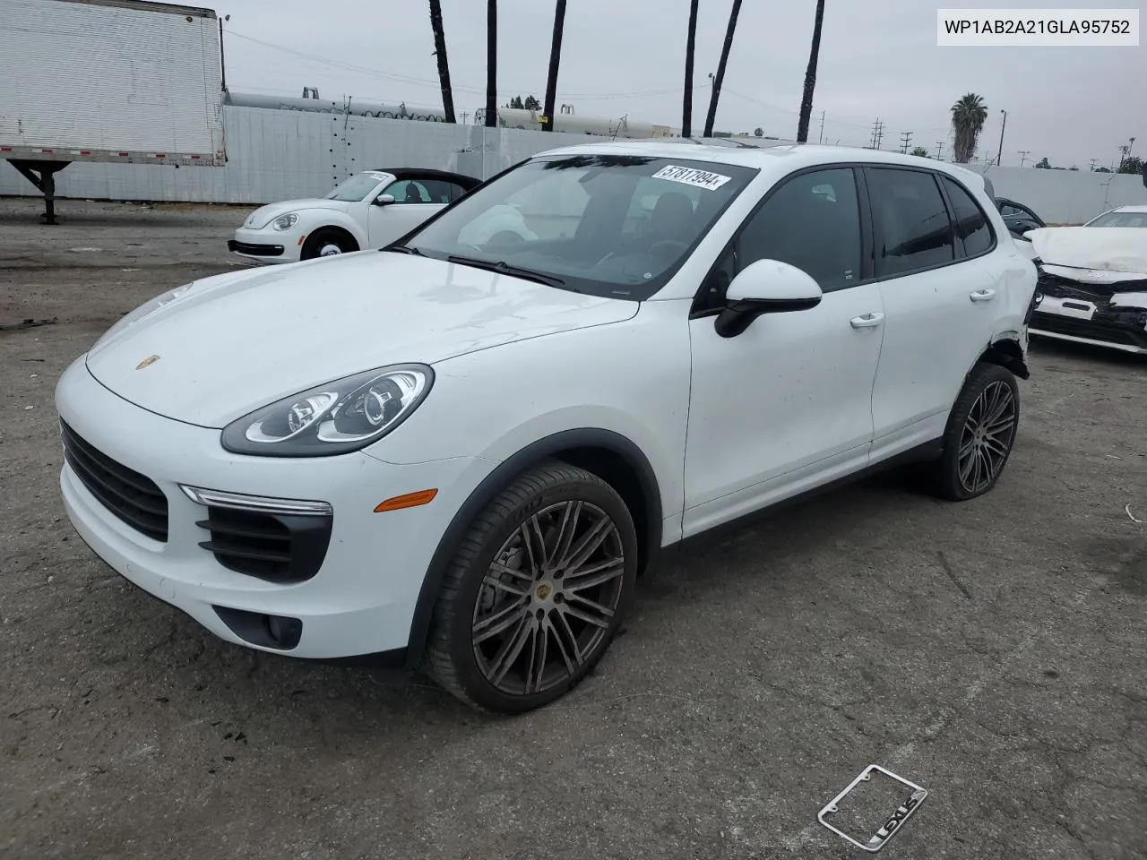 2016 Porsche Cayenne S VIN: WP1AB2A21GLA95752 Lot: 57817994