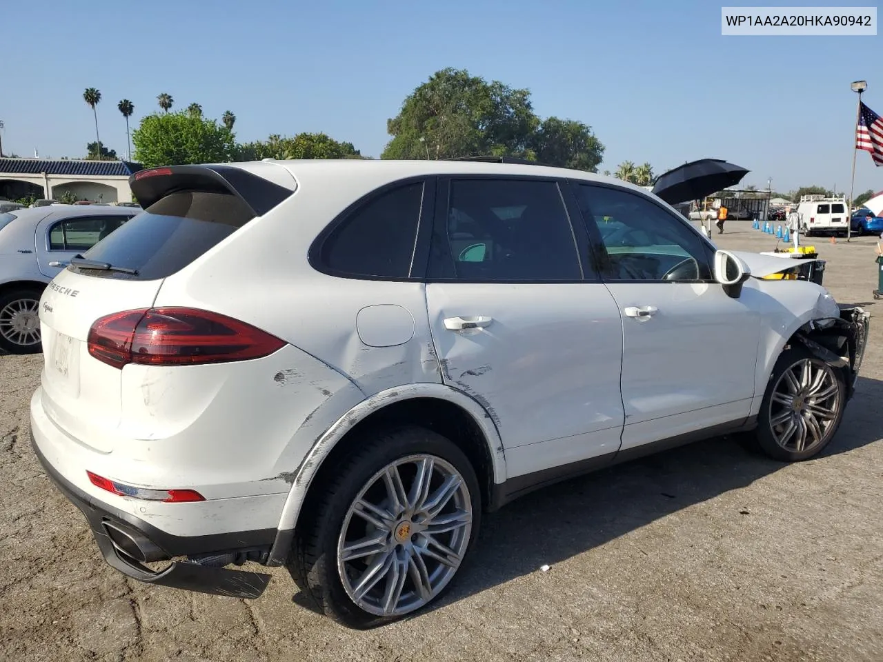 2017 Porsche Cayenne VIN: WP1AA2A20HKA90942 Lot: 53066524