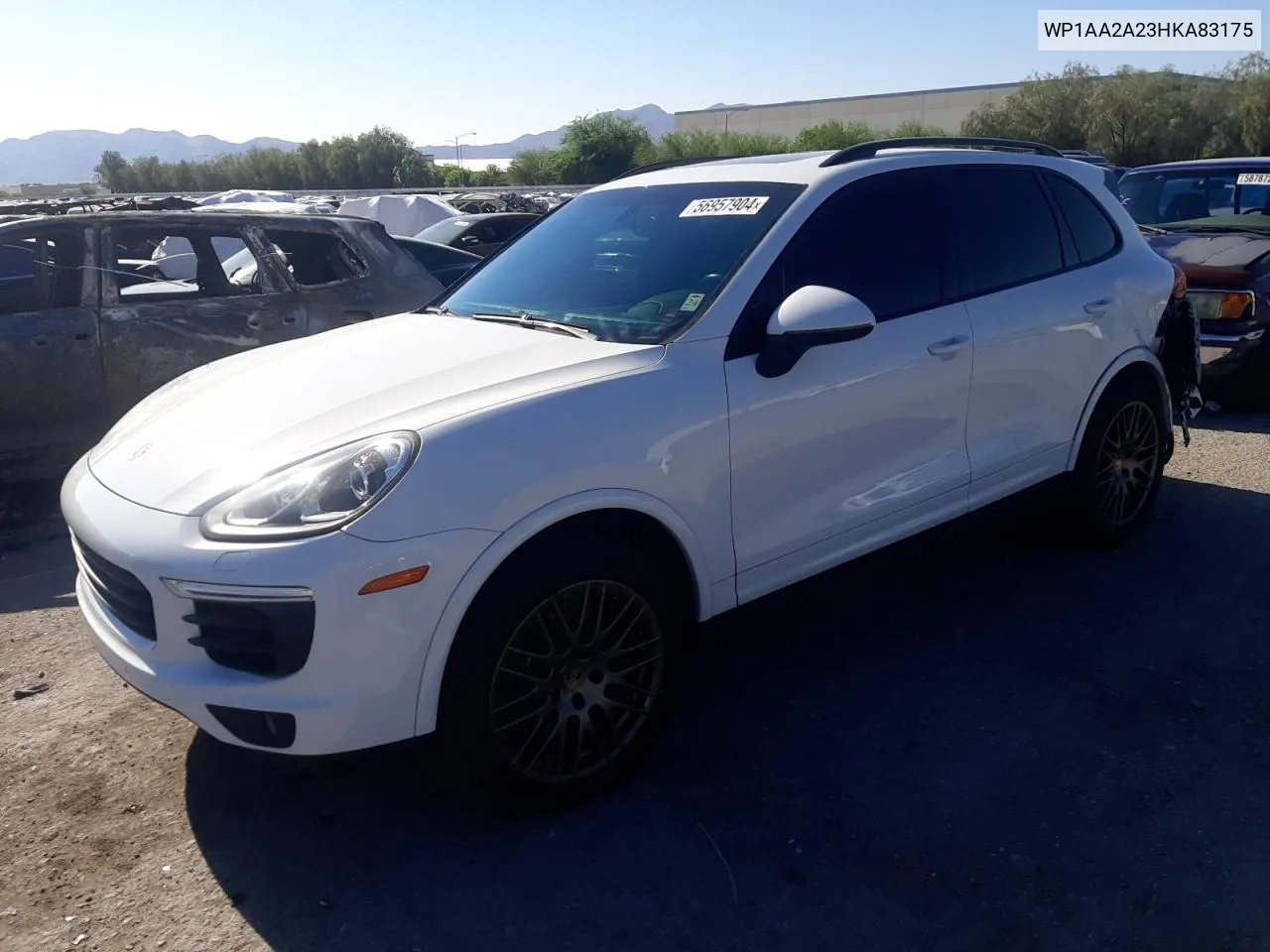 2017 Porsche Cayenne VIN: WP1AA2A23HKA83175 Lot: 56957904