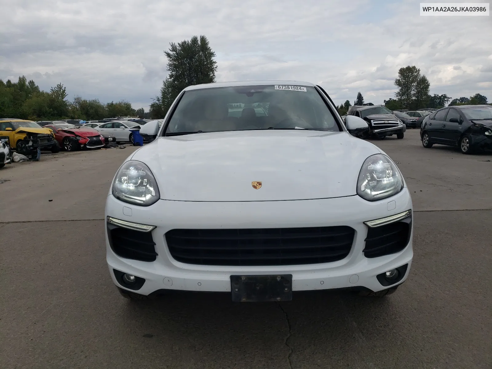 2018 Porsche Cayenne VIN: WP1AA2A26JKA03986 Lot: 67381924