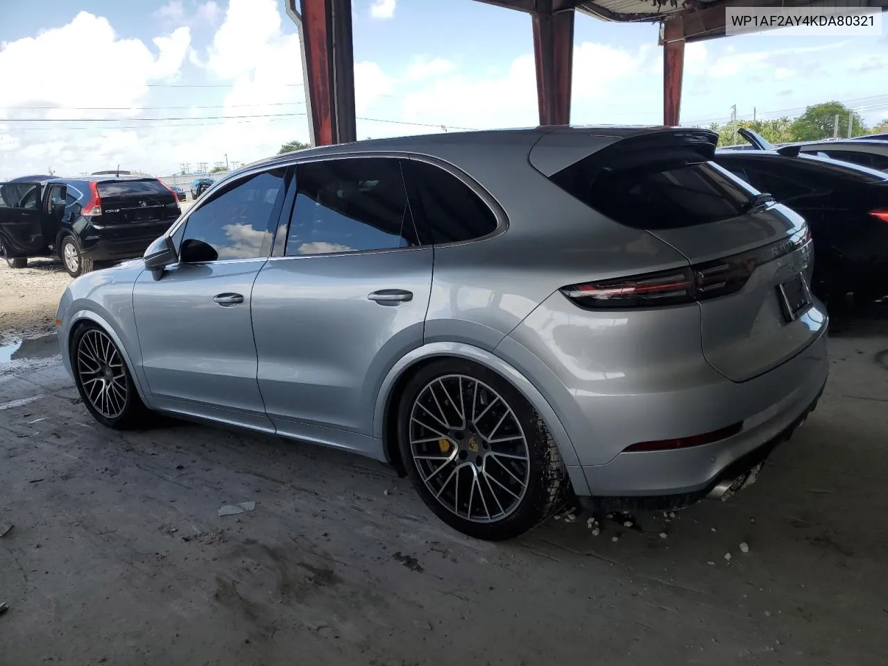 2019 Porsche Cayenne Turbo VIN: WP1AF2AY4KDA80321 Lot: 51164214