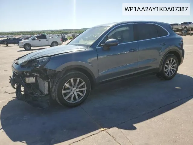 2019 Porsche Cayenne VIN: WP1AA2AY1KDA07387 Lot: 54950184