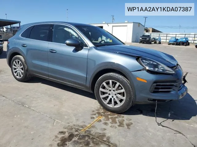 WP1AA2AY1KDA07387 2019 Porsche Cayenne