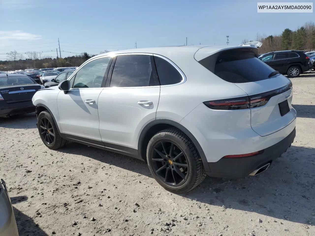 2021 Porsche Cayenne VIN: WP1AA2AY5MDA00090 Lot: 48199294