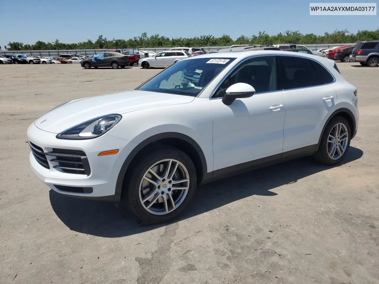 2021 Porsche Cayenne VIN: WP1AA2AYXMDA03177 Lot: 57173174