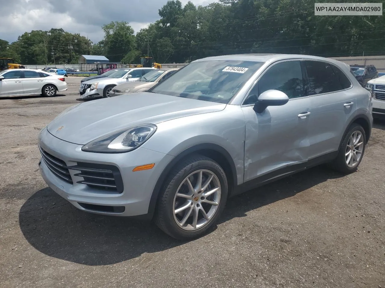 2021 Porsche Cayenne VIN: WP1AA2AY4MDA02980 Lot: 57843404