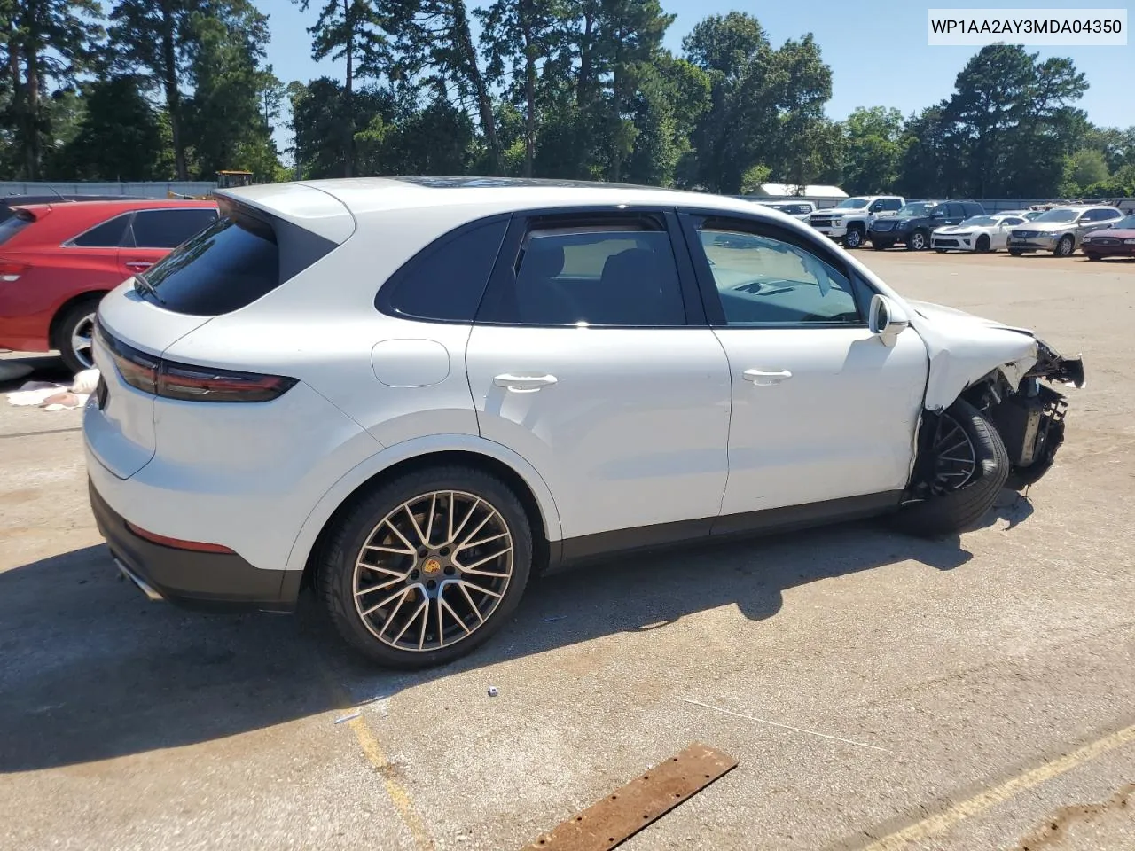 2021 Porsche Cayenne VIN: WP1AA2AY3MDA04350 Lot: 59034944