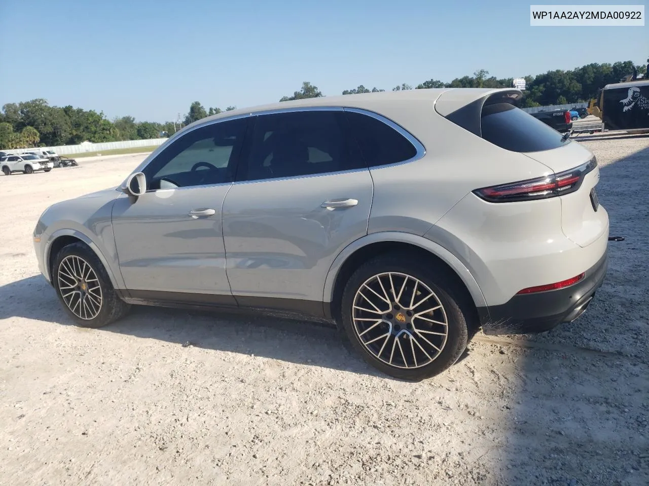 WP1AA2AY2MDA00922 2021 Porsche Cayenne