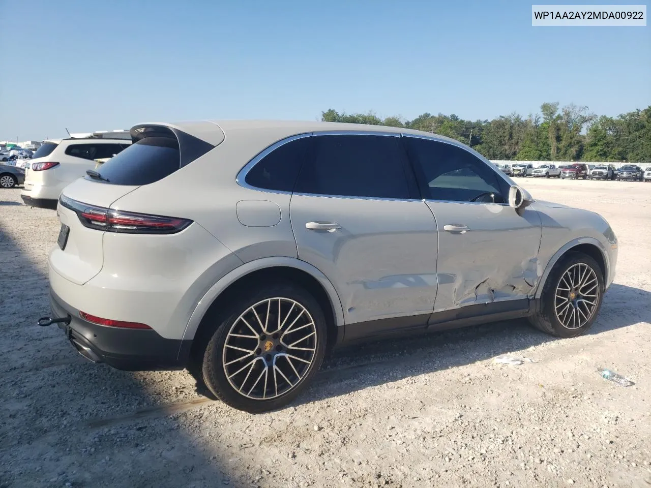 WP1AA2AY2MDA00922 2021 Porsche Cayenne