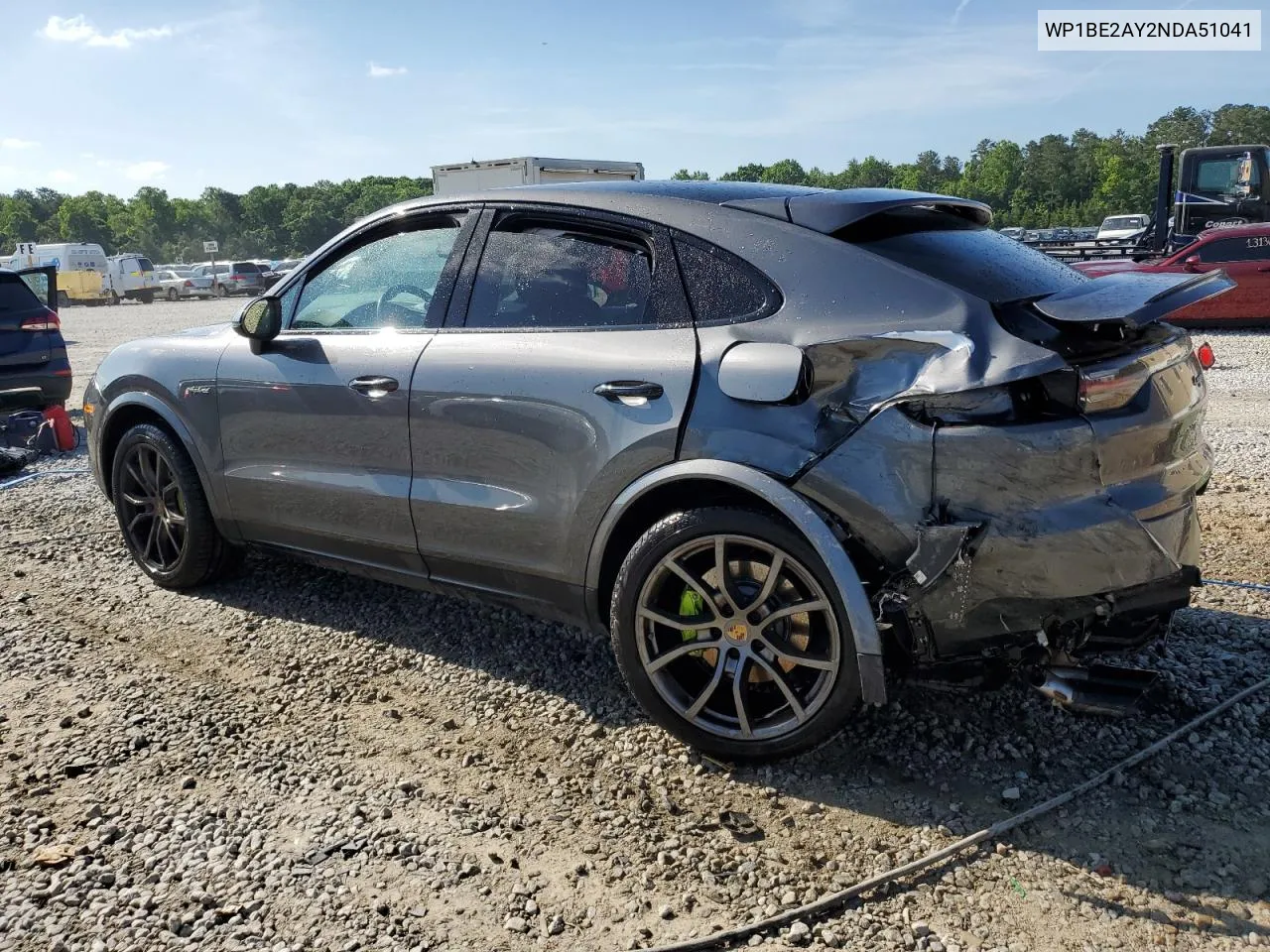 2022 Porsche Cayenne E Hybrid Coupe VIN: WP1BE2AY2NDA51041 Lot: 54547424