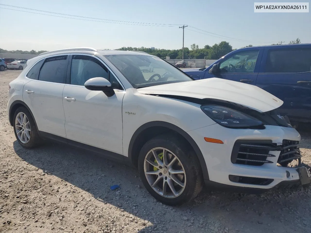 2022 Porsche Cayenne E-Hybrid VIN: WP1AE2AYXNDA26111 Lot: 59268574