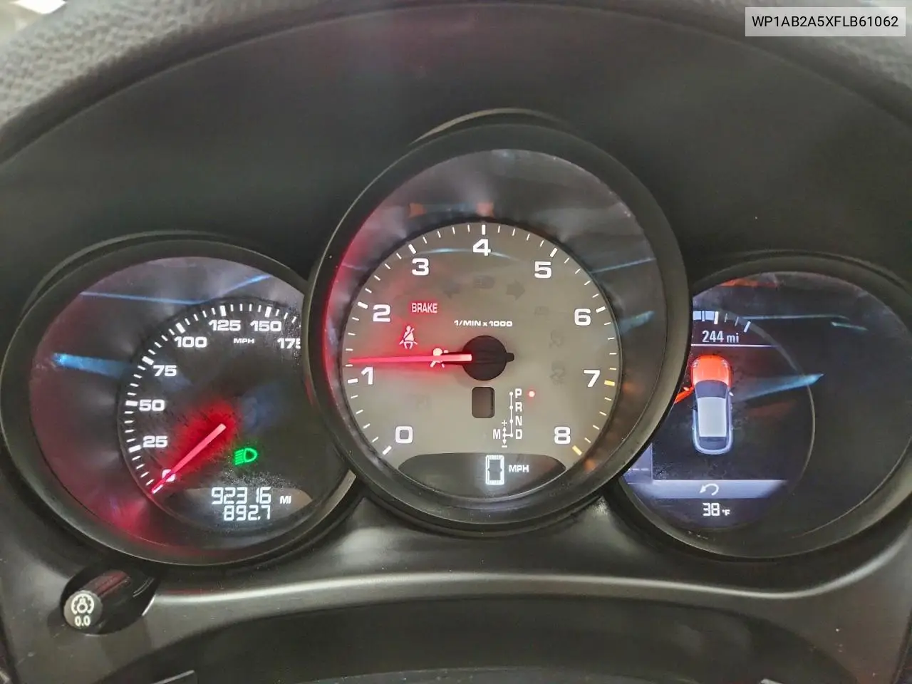 WP1AB2A5XFLB61062 2015 Porsche Macan S