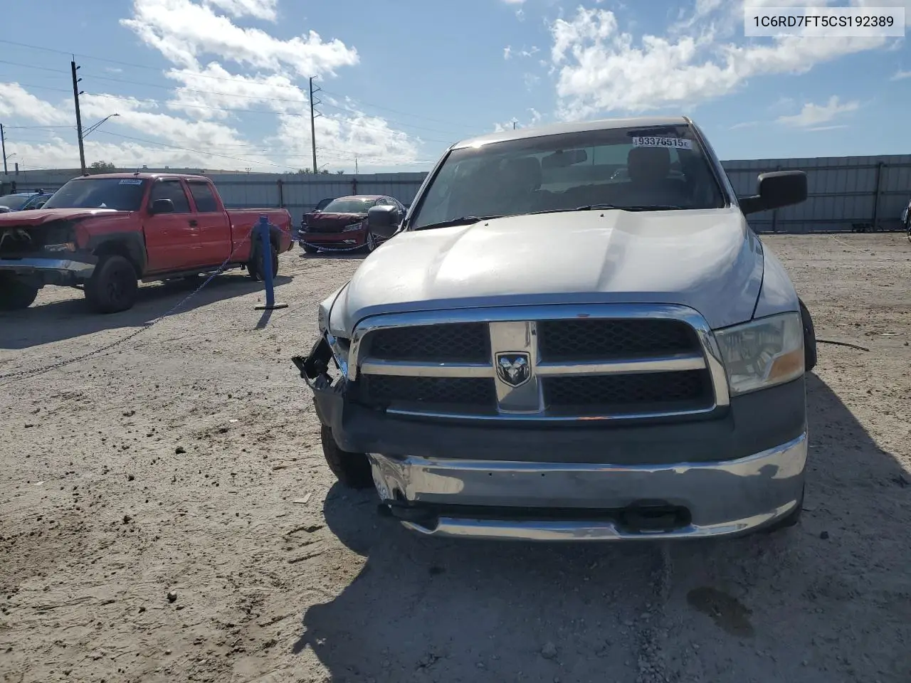 1C6RD7FT5CS192389 2012 Dodge Ram 1500 St
